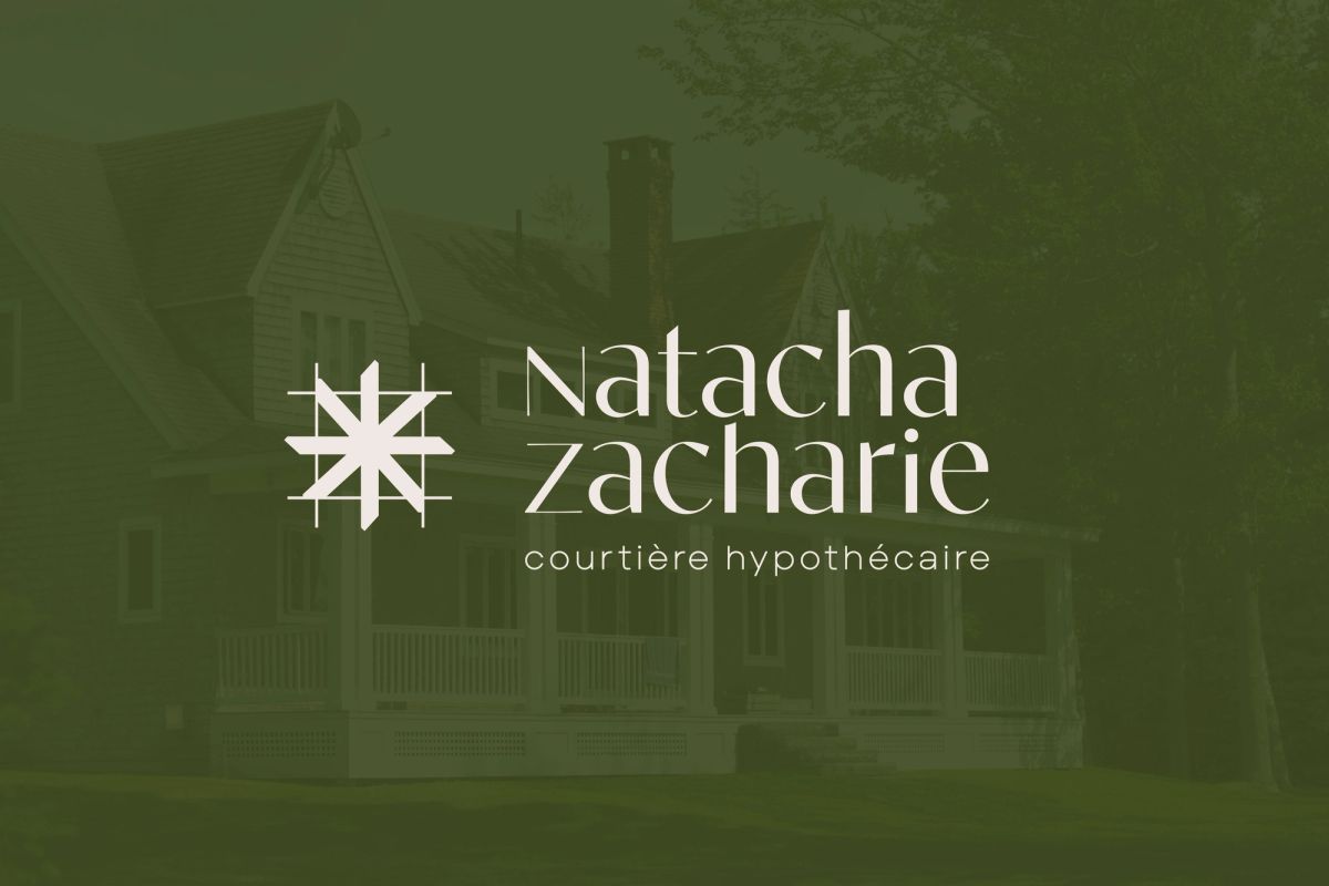 Logo et branding pour Natacha Zacharie, courtière hypothécaire