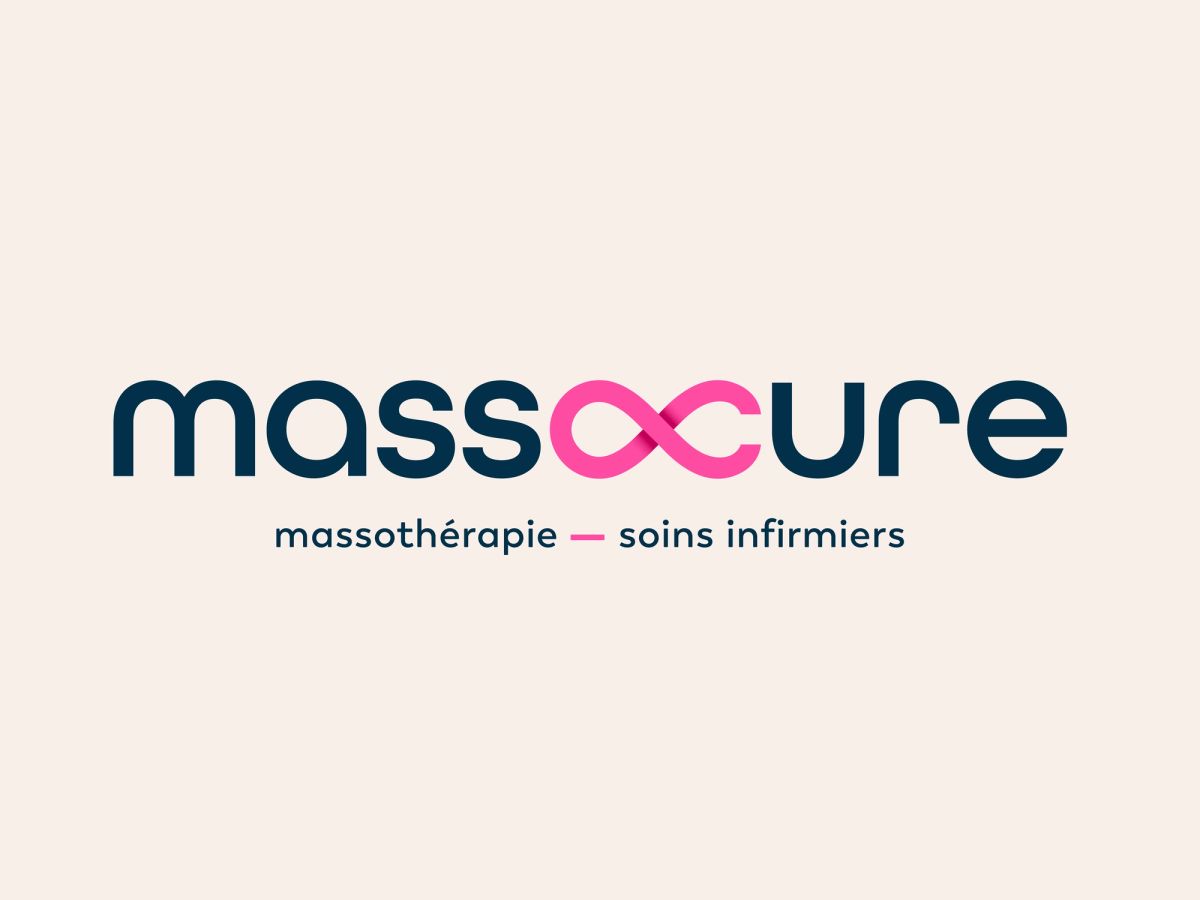Logo et branding pour MassoCure. Graphisme.