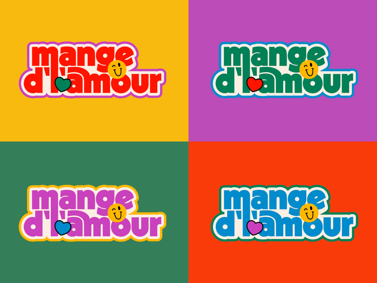 Variantes de logos de la marque Mange d'l'amour de la ville de Saint-Constant.