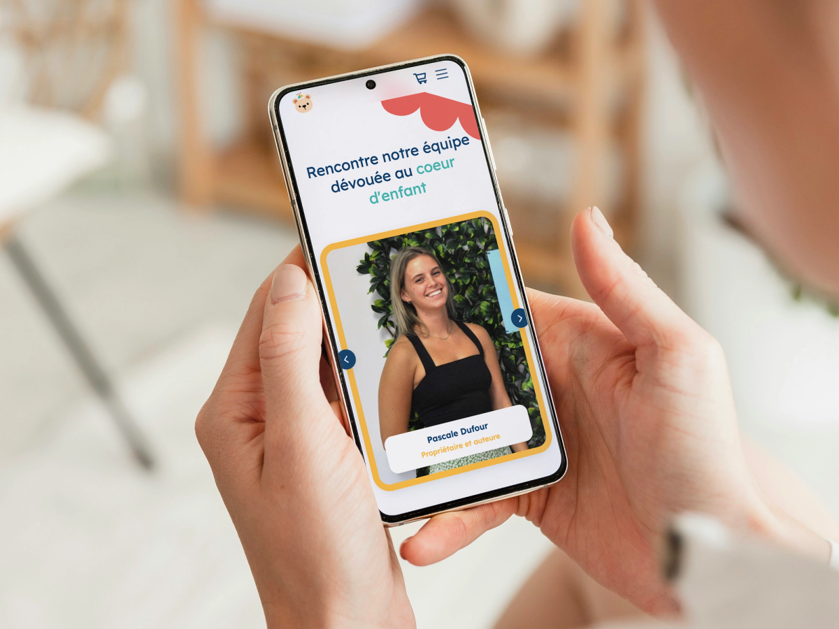 Site web mobile de l'entreprise de livres personnalisés Ton livre ton histoire