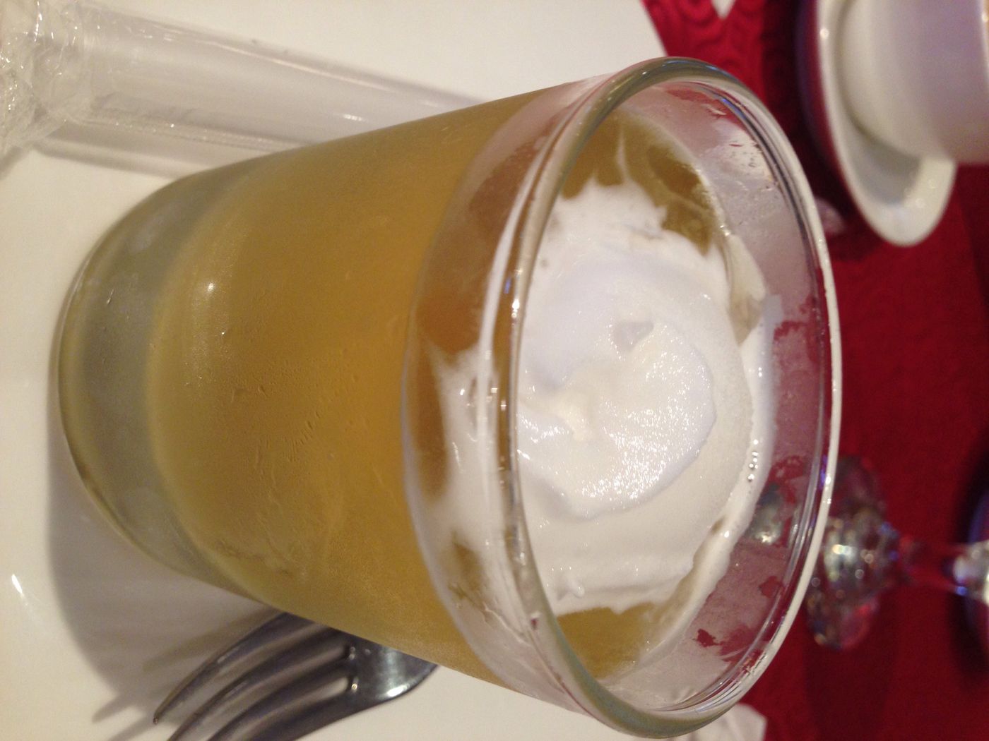 Chilled Lemongrass  jelly with Sherbet