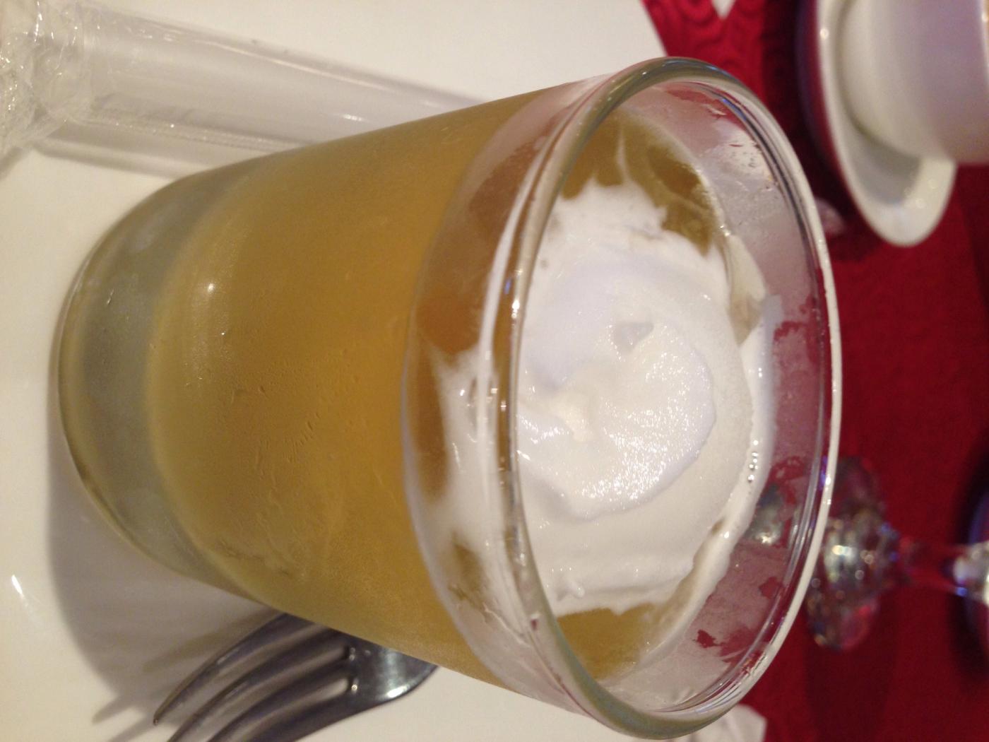 Chilled Lemongrass jelly with Sherbet