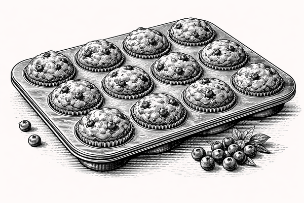 Glutenfri muffins med blåbær