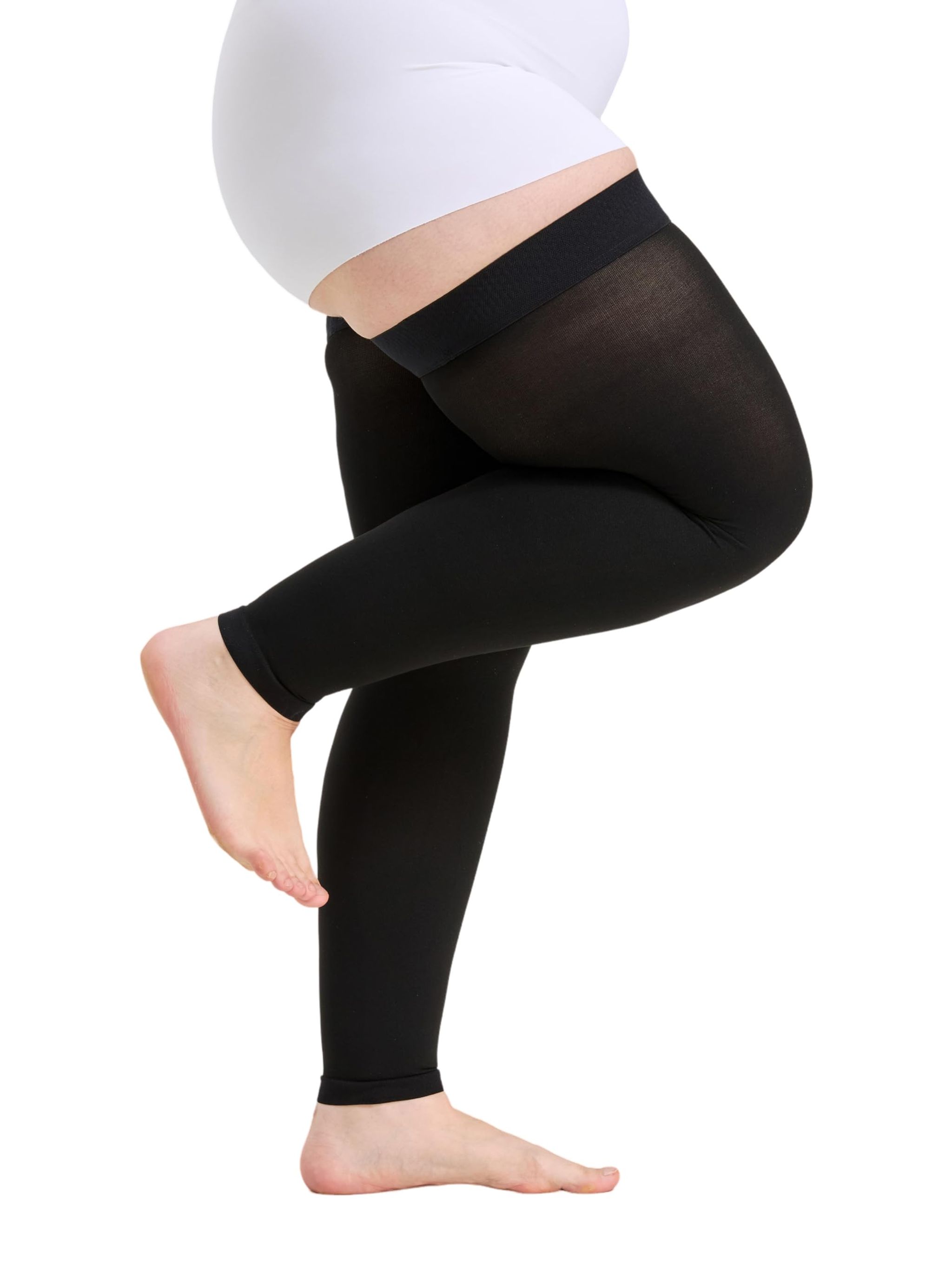 Thigh High Open Toe Compression Stockings 20-30mmHg for Varicose Veins thumbnail 22