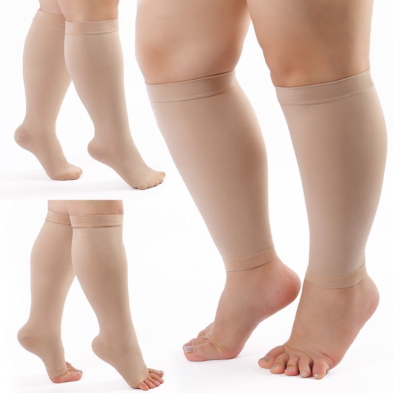 Manga de compresión para pantorrillas, talla grande, 20-30 mmHg