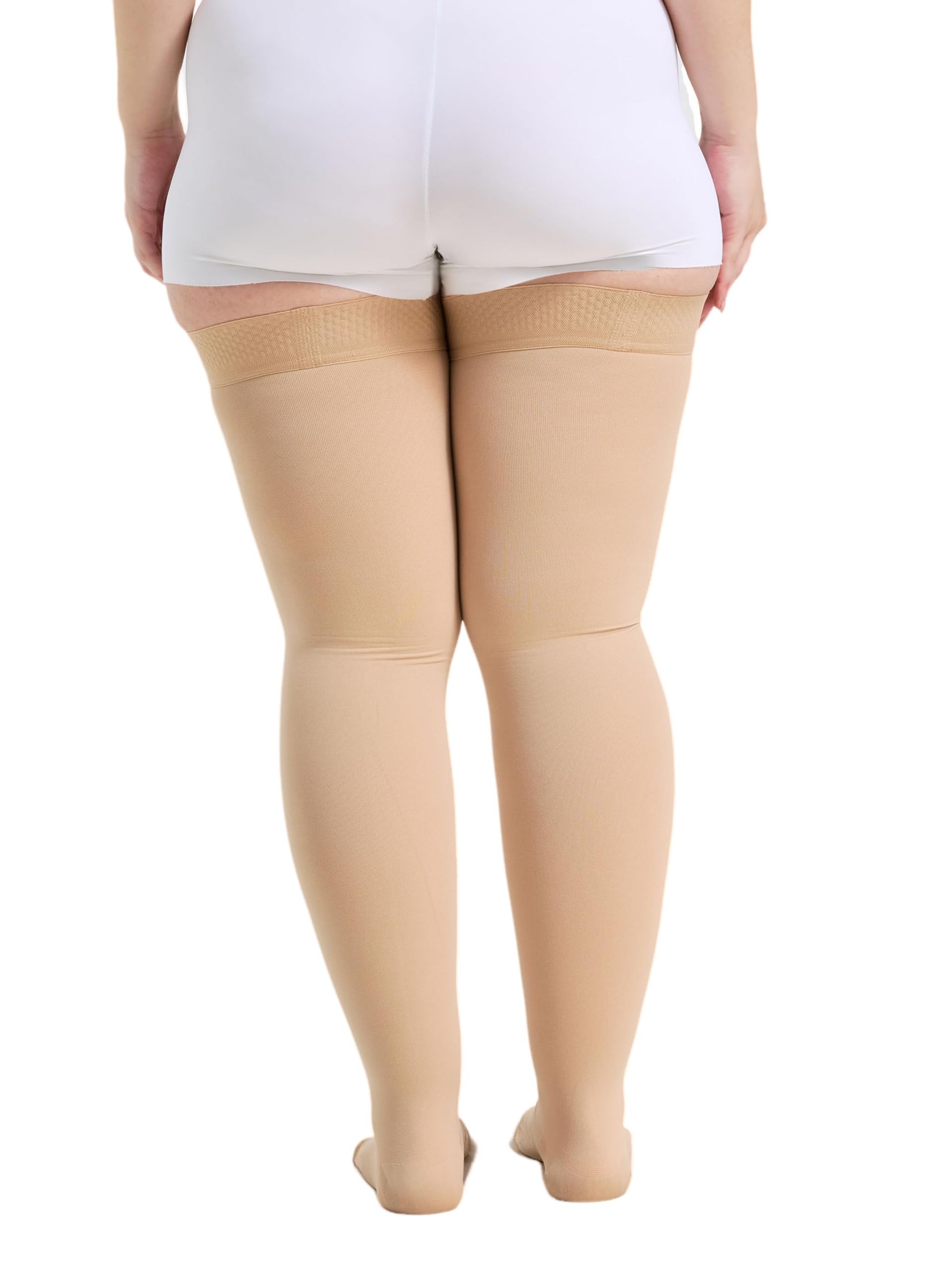 Medias de compresión médicas para mujer 20-30mmHg, pantimedias para varices hasta la rodilla, con banda de silicona antideslizante y compresión graduada miniatura 8
