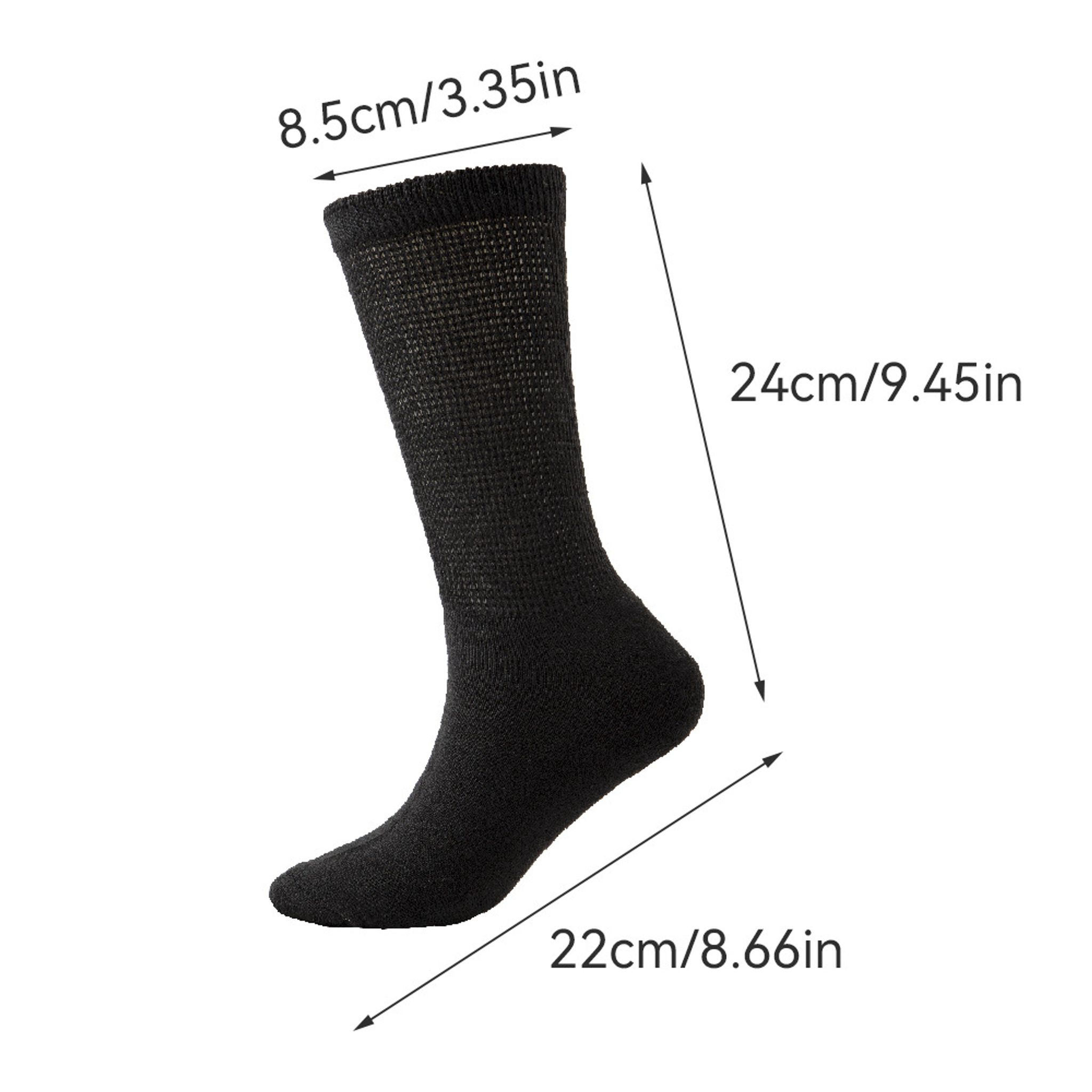 Wholesale Patient Bamboo Anti slip Ultra Soft Loose Seamless Hospital Ankle White Diabetic Socks thumbnail 4