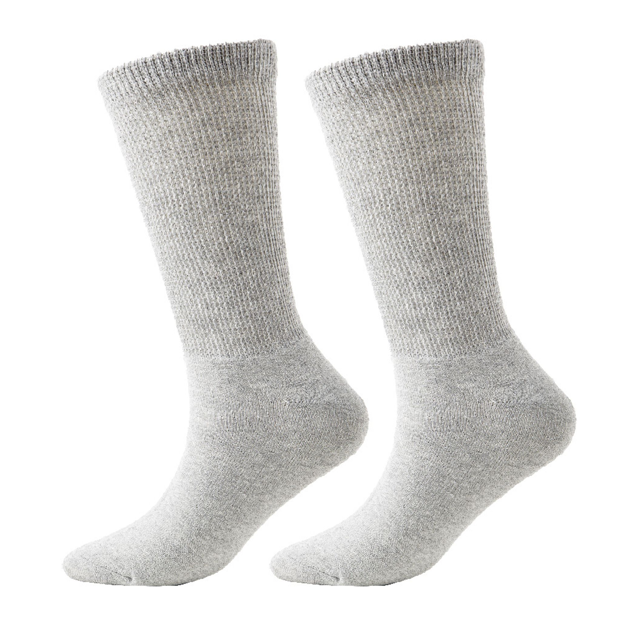 Wholesale Patient Bamboo Anti slip Ultra Soft Loose Seamless Hospital Ankle White Diabetic Socks thumbnail 7