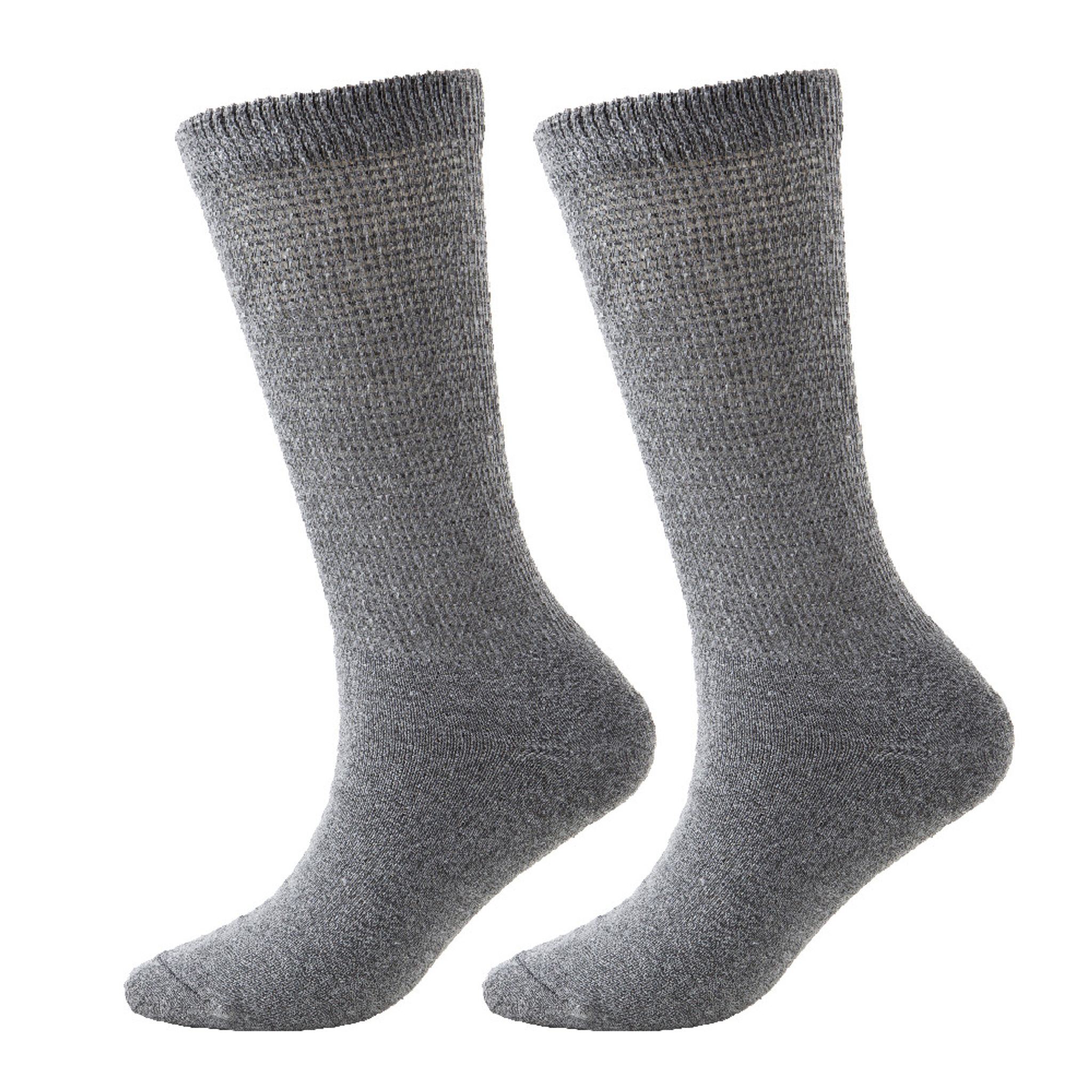 Wholesale Patient Bamboo Anti slip Ultra Soft Loose Seamless Hospital Ankle White Diabetic Socks thumbnail 8
