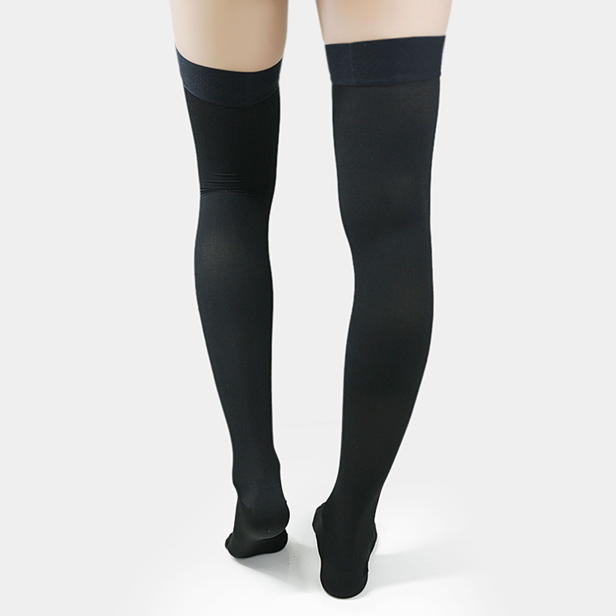 Medias de compresión médicas para mujer 20-30mmHg, pantimedias para varices hasta la rodilla, con banda de silicona antideslizante y compresión graduada miniatura 4