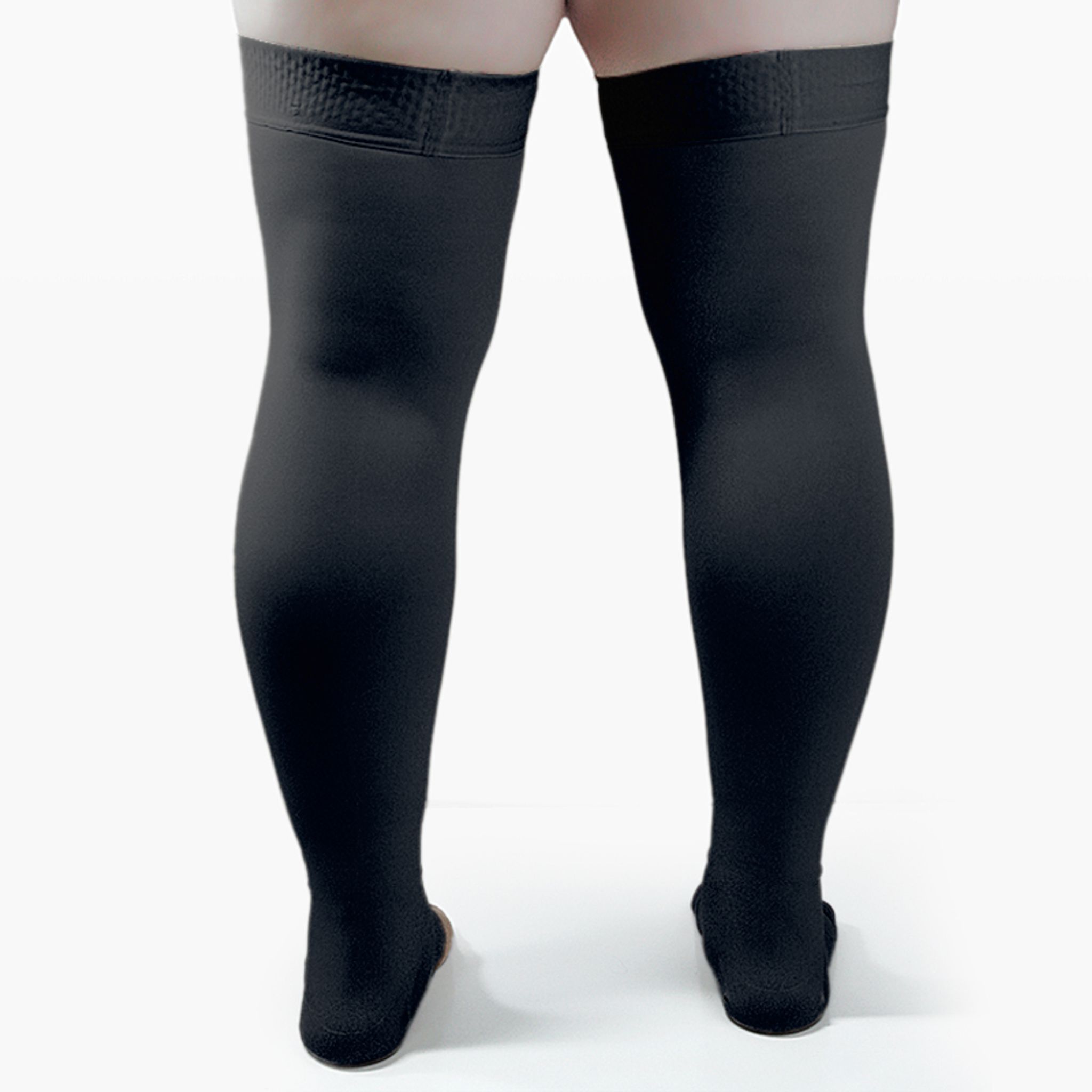 Thigh High Open Toe Compression Stockings 20-30mmHg for Varicose Veins thumbnail 8