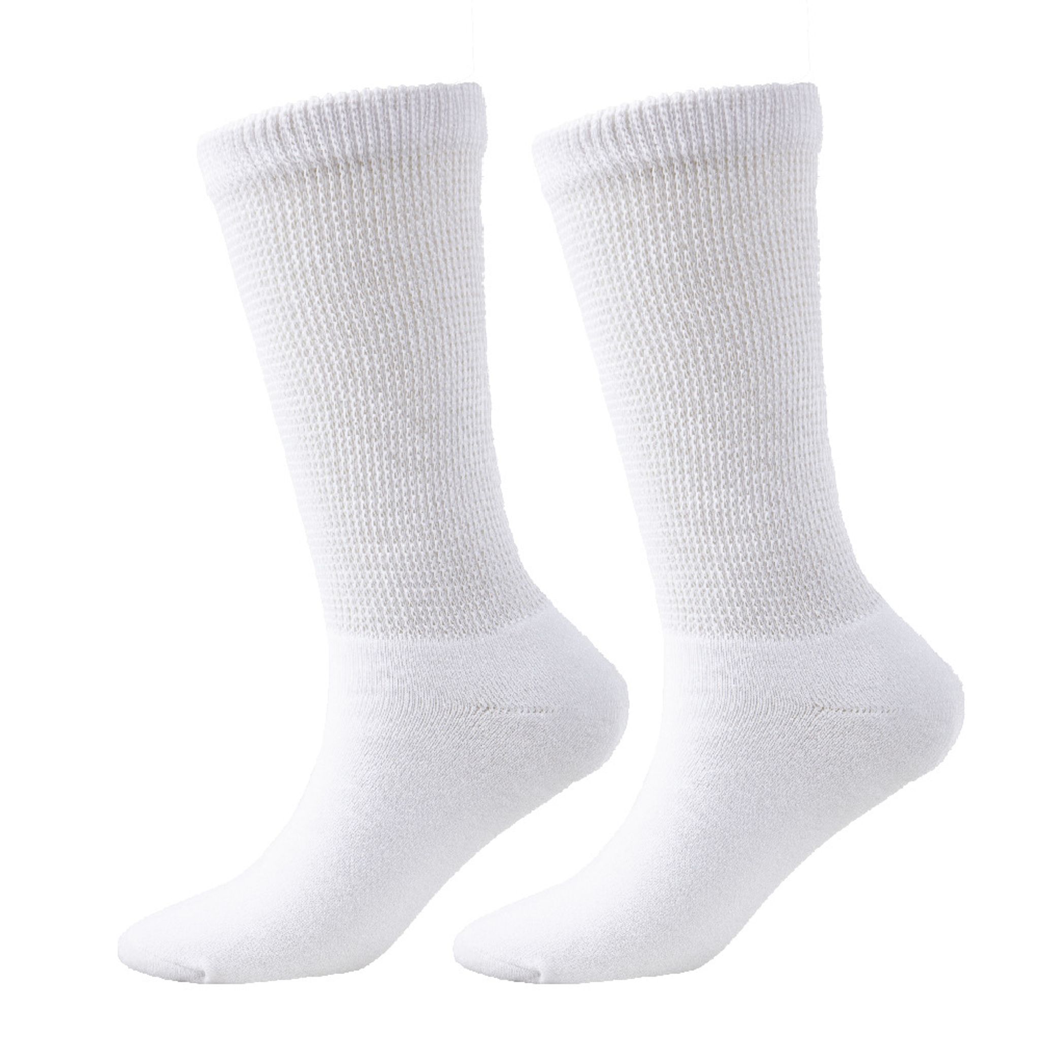 Wholesale Patient Bamboo Anti slip Ultra Soft Loose Seamless Hospital Ankle White Diabetic Socks thumbnail 6