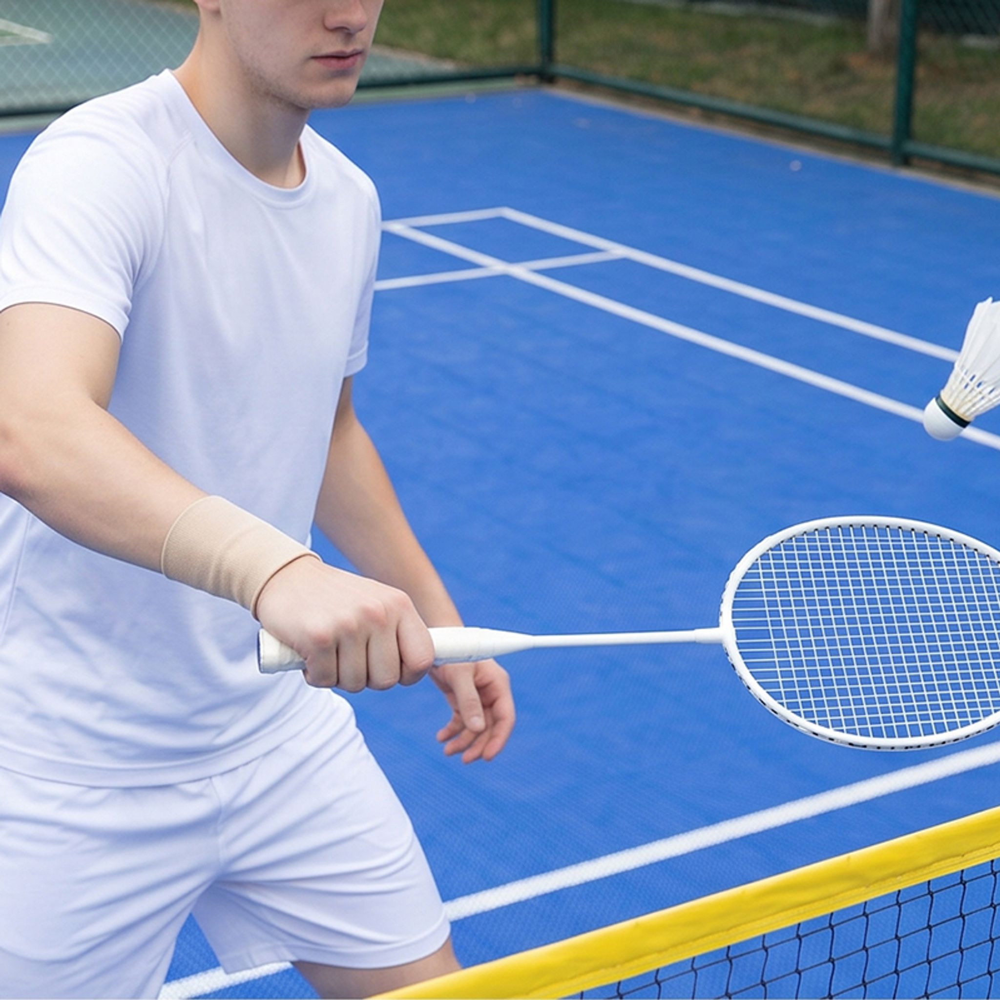 Manguito de compresión para la muñeca, vendas y soportes elásticos de compresión con bandas absorbedoras de sudor para deportistas hombres y mujeres, jugadores de tenis miniatura 12
