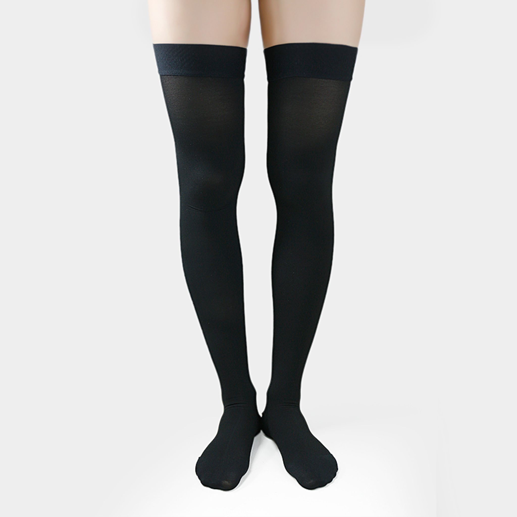 Medias de compresión médicas para mujer 20-30mmHg, pantimedias para varices hasta la rodilla, con banda de silicona antideslizante y compresión graduada miniatura 2