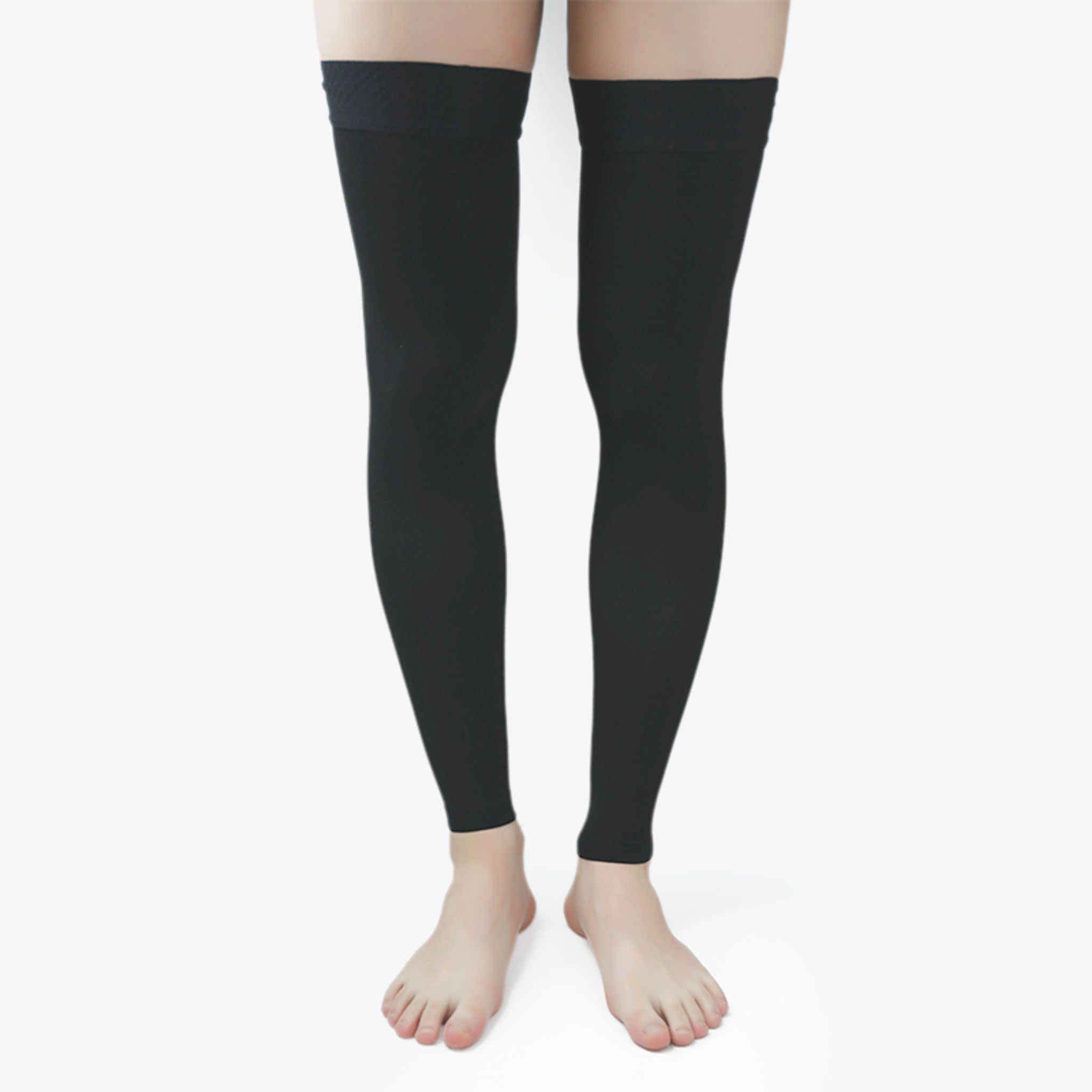 Medical Compression Stockings for Women 20-30mmHg Varicose Vein Pantyhose Knee High with Anti Slip Silicone Band Graduated thumbnail 5