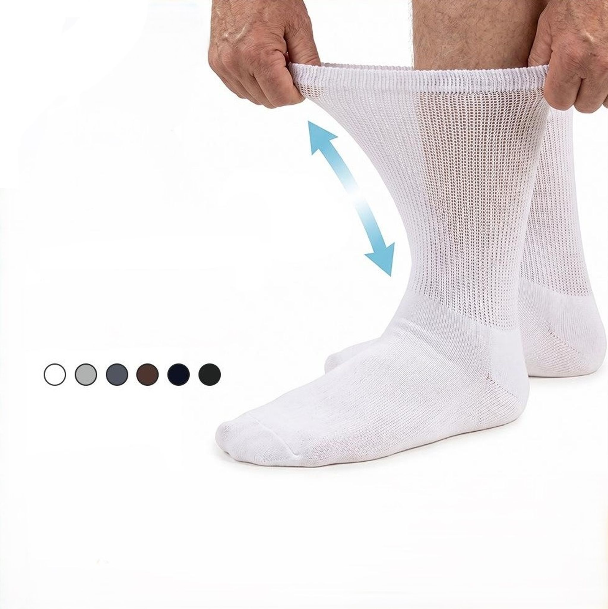 Calcetines diabéticos de bambú sin costuras, ultrasuaves y holgados, para pacientes hospitalarios, antideslizantes, tobilleros blancos, al por mayor