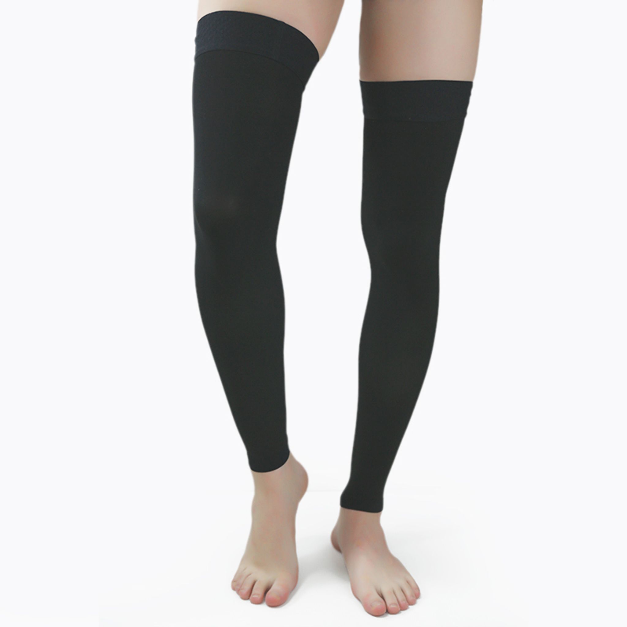 Medical Compression Stockings for Women 20-30mmHg Varicose Vein Pantyhose Knee High with Anti Slip Silicone Band Graduated thumbnail 6