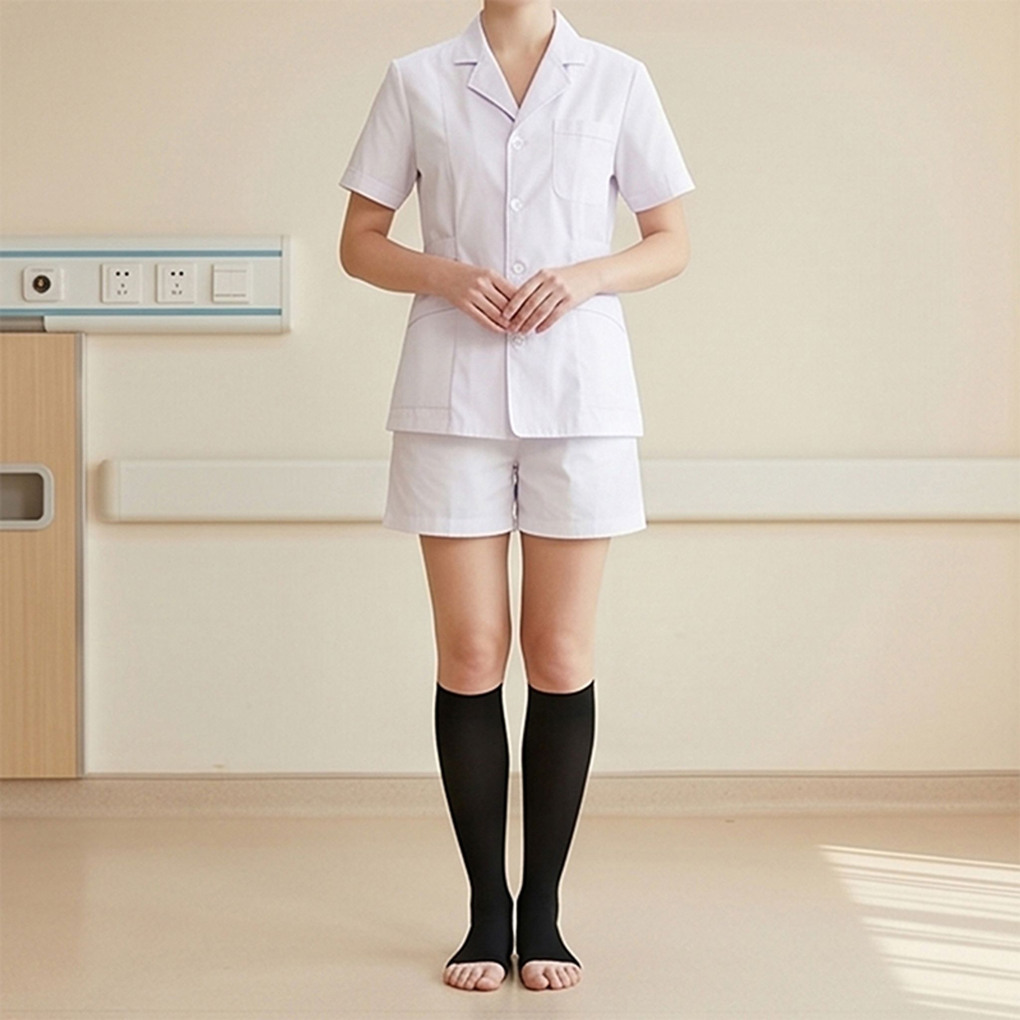 Calf‑Length Open‑Toe Varicose Veins Support Stockings thumbnail 3