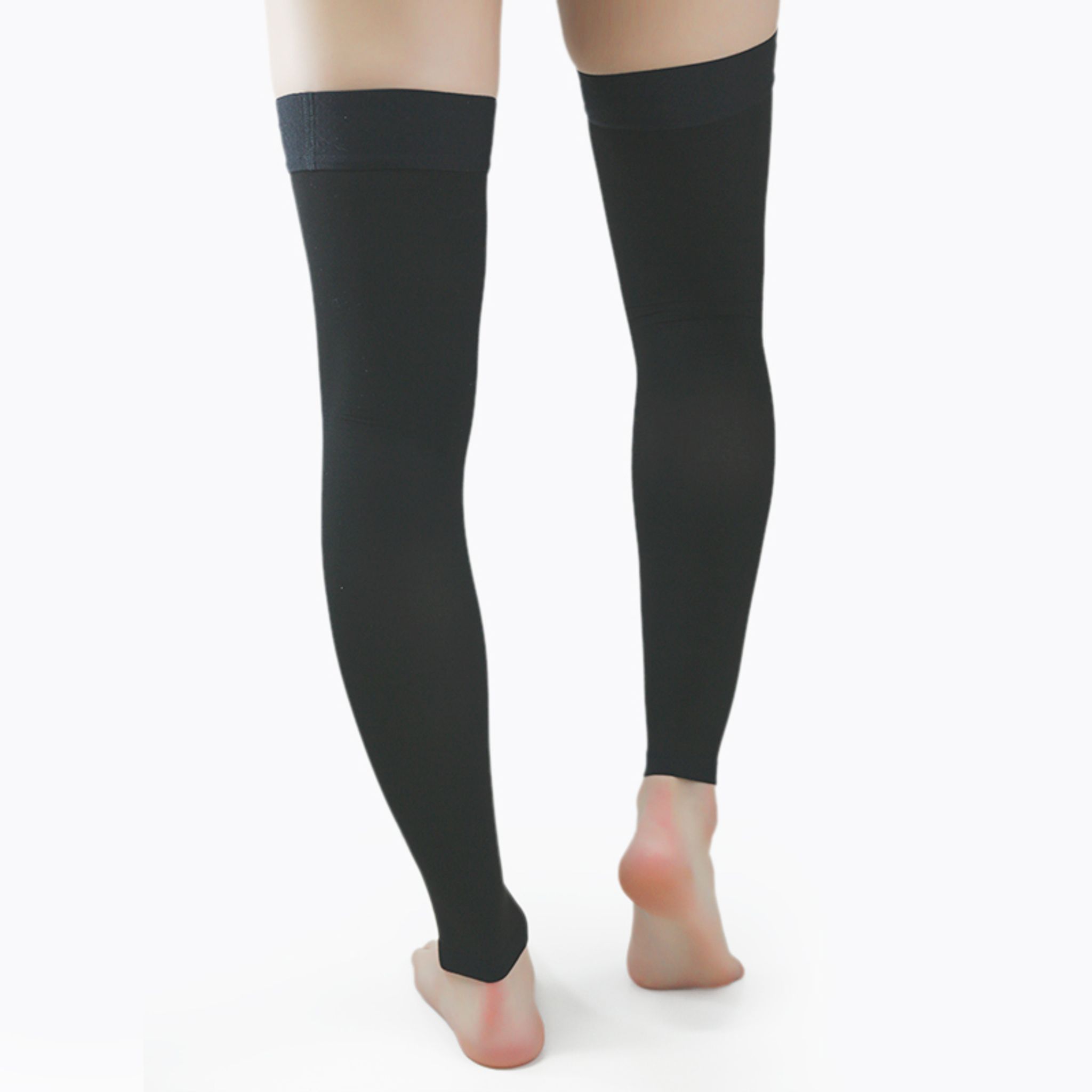 Medical Compression Stockings for Women 20-30mmHg Varicose Vein Pantyhose Knee High with Anti Slip Silicone Band Graduated thumbnail 8