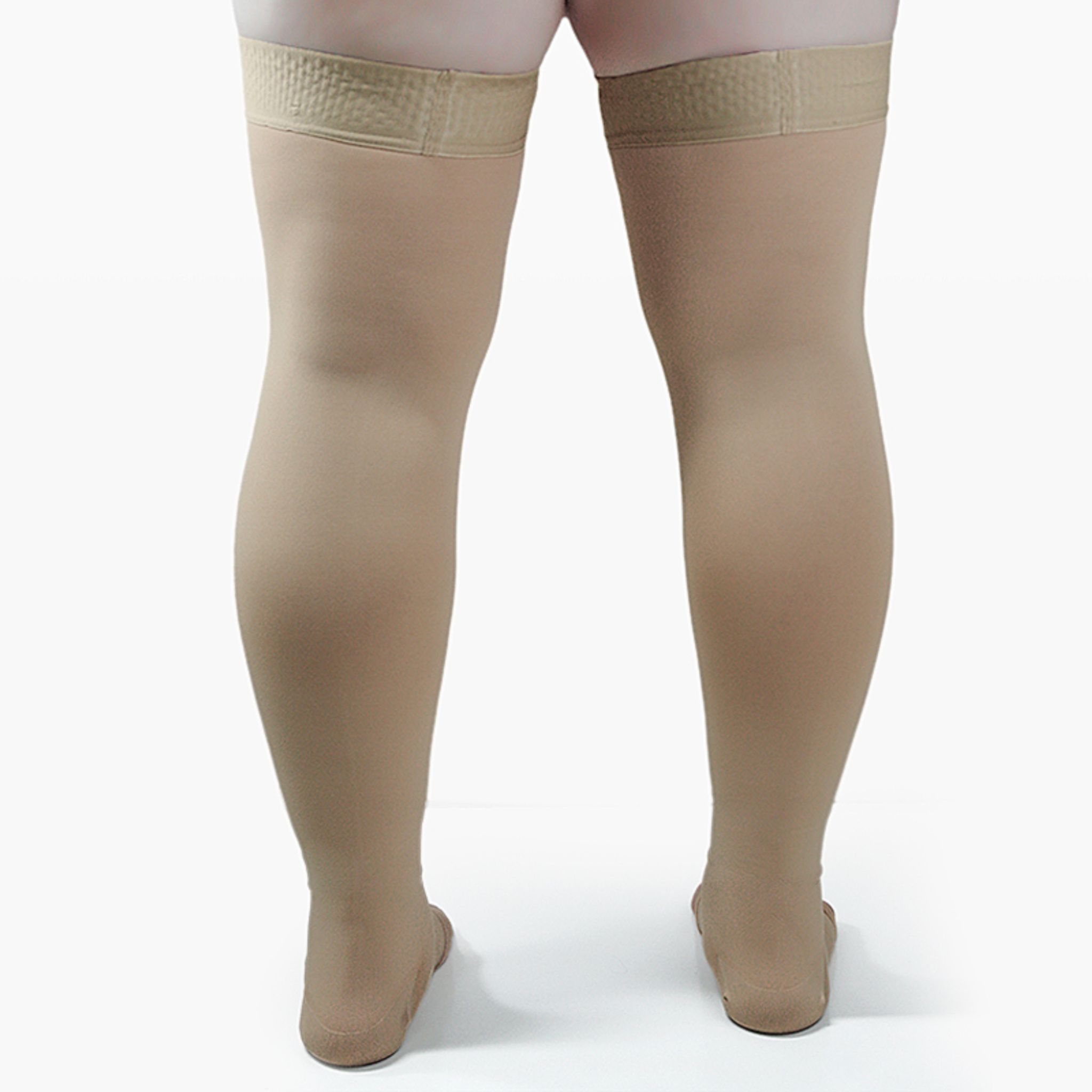 Thigh High Open Toe Compression Stockings 20-30mmHg for Varicose Veins thumbnail 7