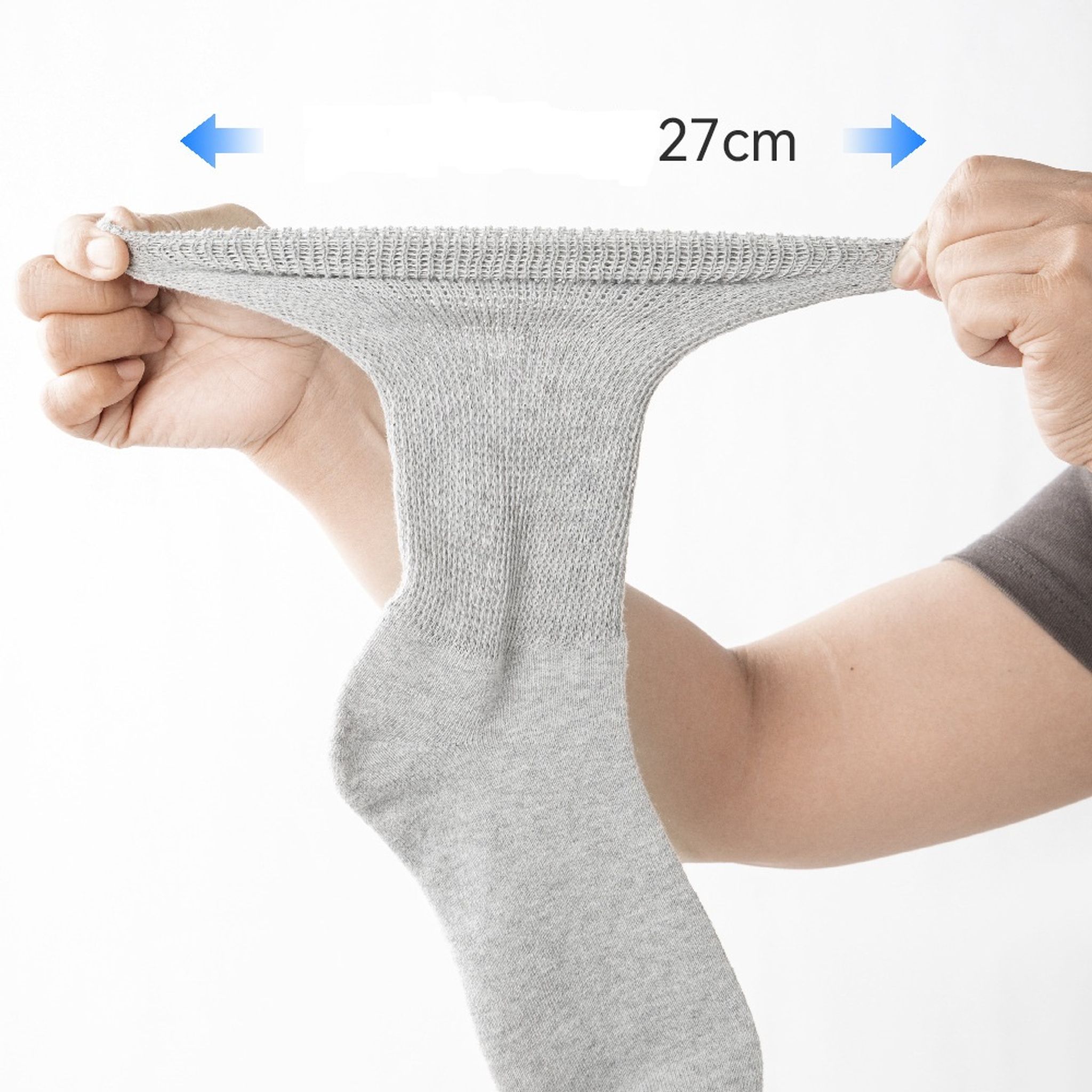 Wholesale Patient Bamboo Anti slip Ultra Soft Loose Seamless Hospital Ankle White Diabetic Socks thumbnail 3