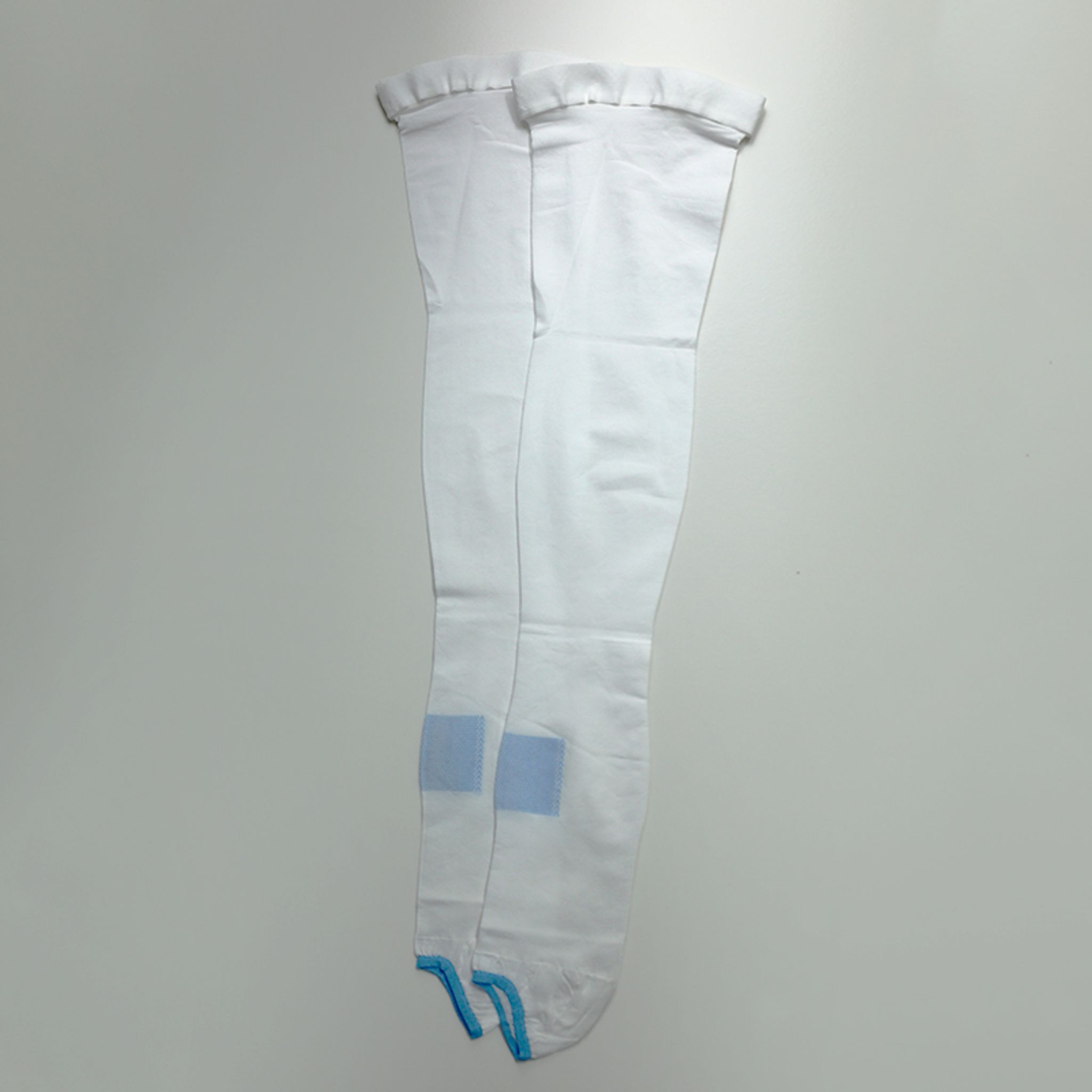 Foreign Trade Hot Sale Anti-Blood Clot Gradient Pressure Thigh High White Stockings Mid-Calf Elastic Socks Knitted Nylon thumbnail 4