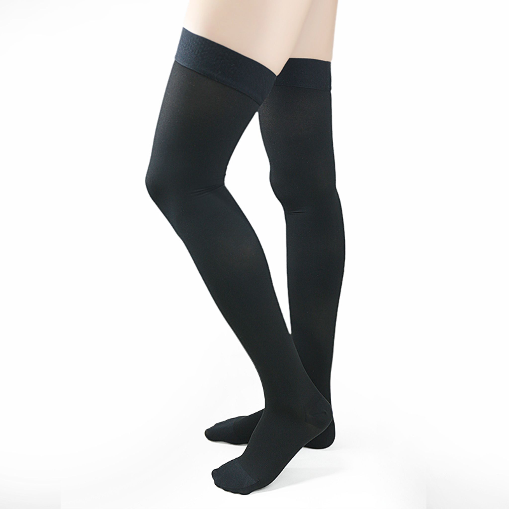 Medias de compresión médicas para mujer 20-30mmHg, pantimedias para varices hasta la rodilla, con banda de silicona antideslizante y compresión graduada miniatura 3