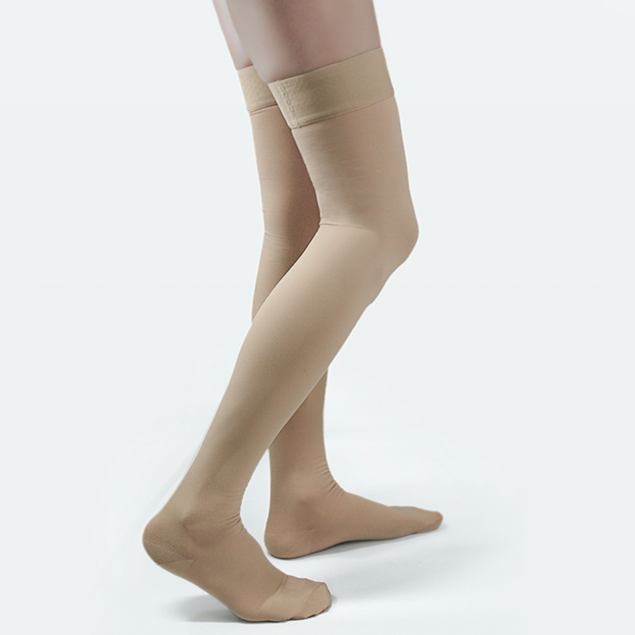 Medias de compresión médicas para mujer 20-30mmHg, pantimedias para varices hasta la rodilla, con banda de silicona antideslizante y compresión graduada miniatura 7