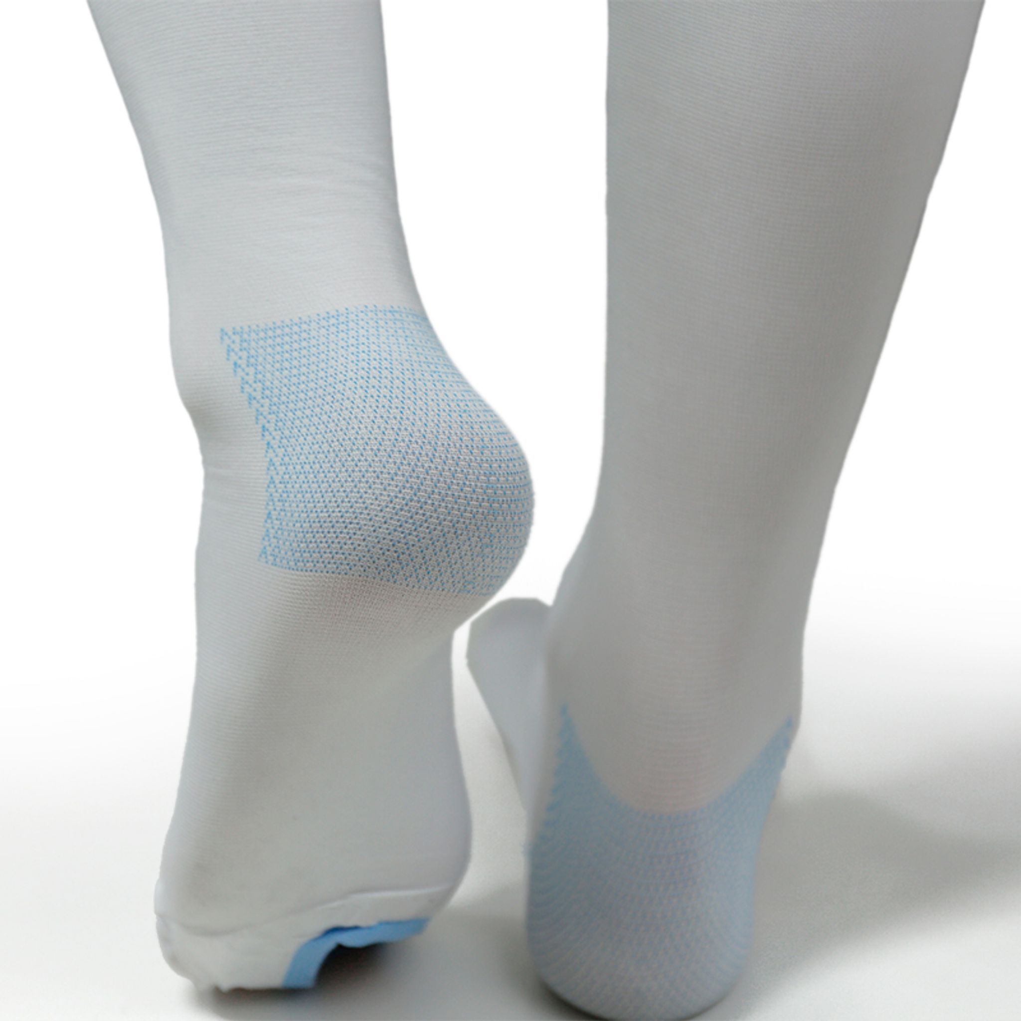 Foreign Trade Hot Sale Anti-Blood Clot Gradient Pressure Thigh High White Stockings Mid-Calf Elastic Socks Knitted Nylon thumbnail 10