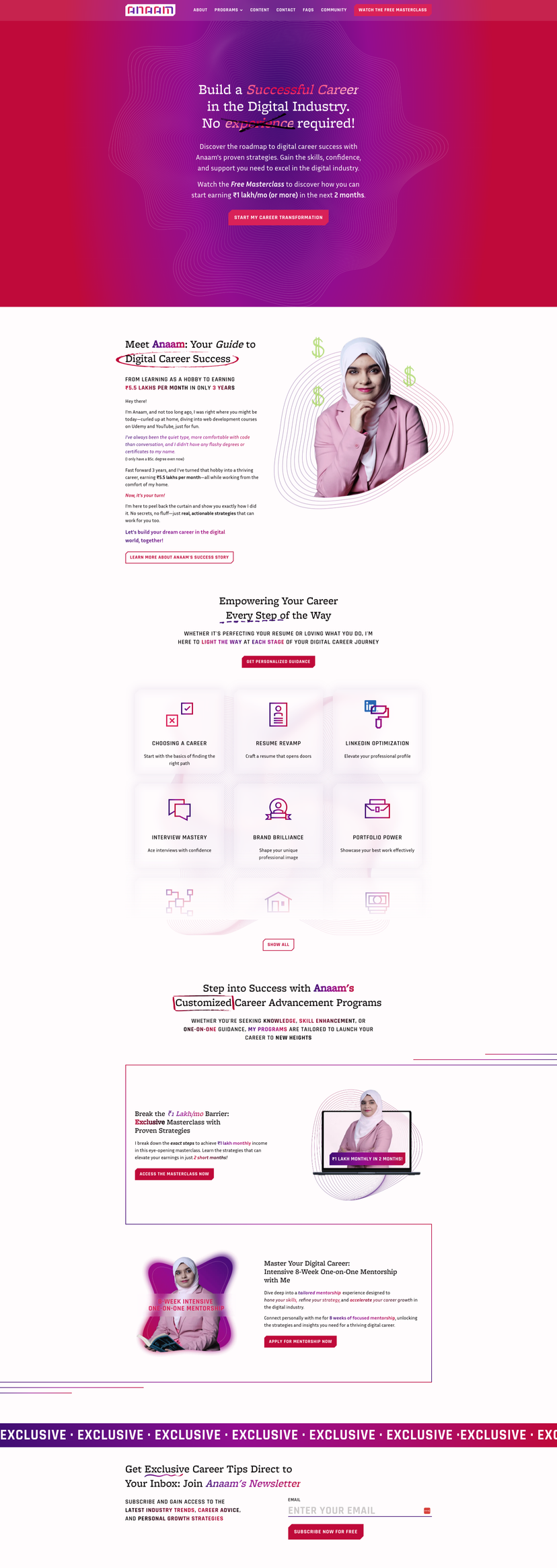 Career Guide Landing Page