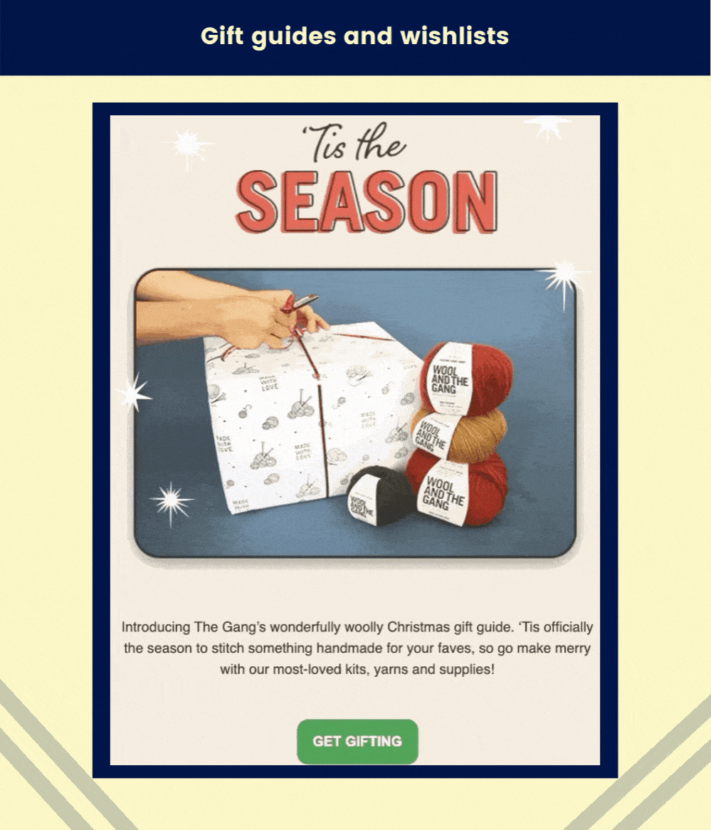 christmas email marketing gift guide