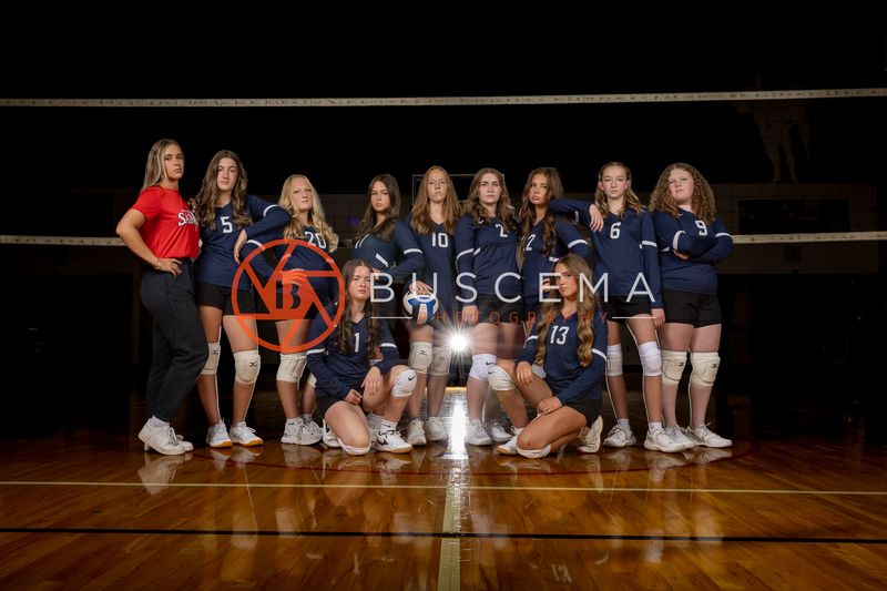 Coeur du Christ Academy Saints volleyball team photo on the court, 2026 season