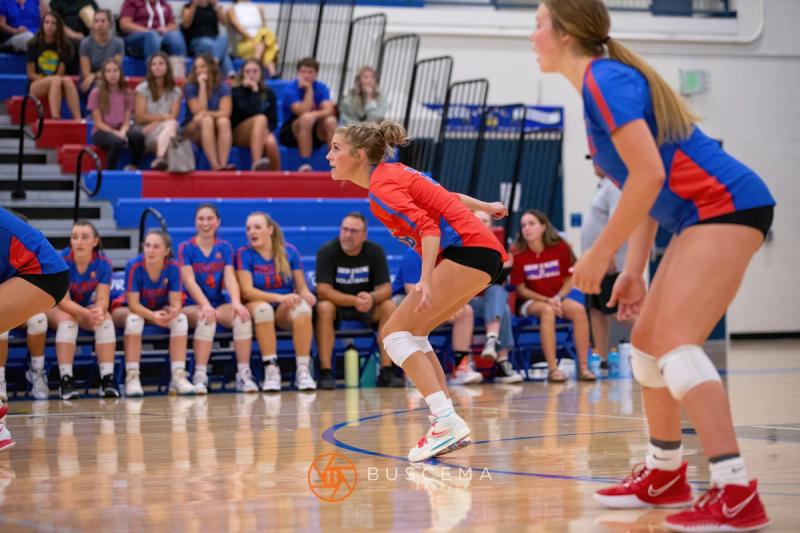 Coeur d'Alene Vikings Varsity Volleyball vs Post Falls Trojans 9/6/22 photo 4