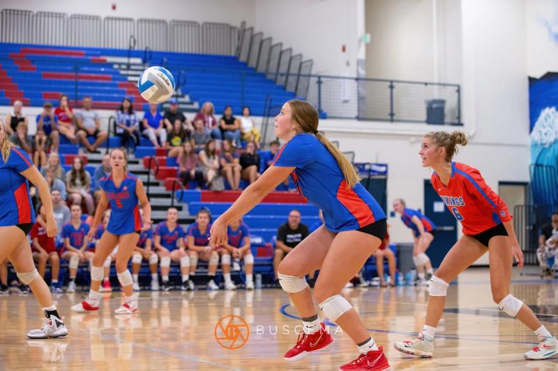 Coeur d'Alene Vikings Varsity Volleyball vs Post Falls Trojans 9/6/22 photo 10