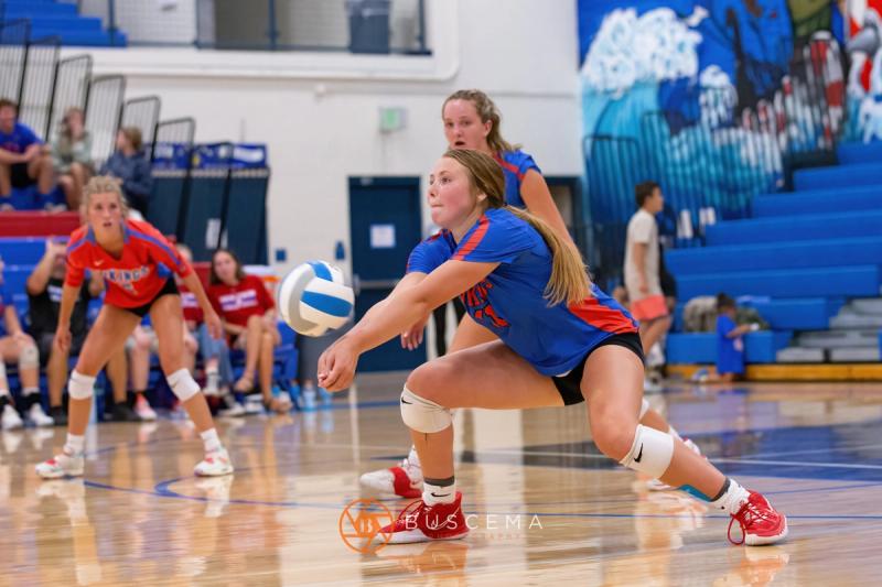 Coeur d'Alene Vikings Varsity Volleyball vs Post Falls Trojans 9/6/22 photo 19
