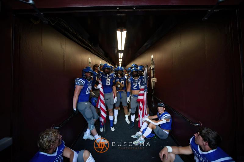 Coeur d'Alene Vikings Varsity Football vs Rigby at the University of Montana 8/19/22. photo 1