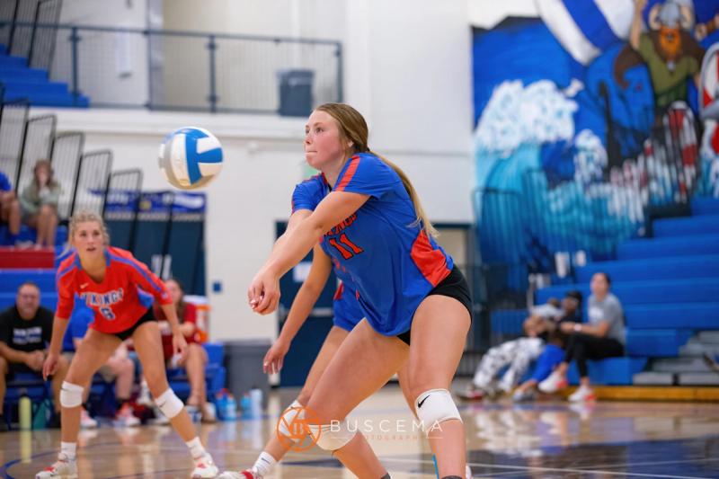 Coeur d'Alene Vikings Varsity Volleyball vs Post Falls Trojans 9/6/22 photo 8