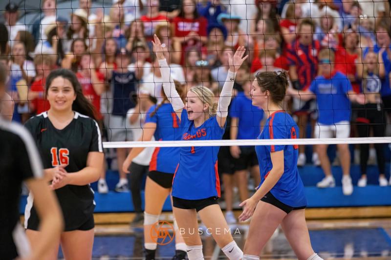 Coeur d'Alene Vikings Varsity Volleyball vs Post Falls Trojans 9/6/22 photo 24
