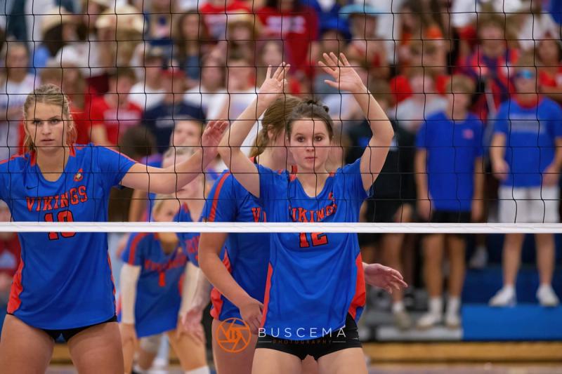 Coeur d'Alene Vikings Varsity Volleyball vs Post Falls Trojans 9/6/22 photo 23