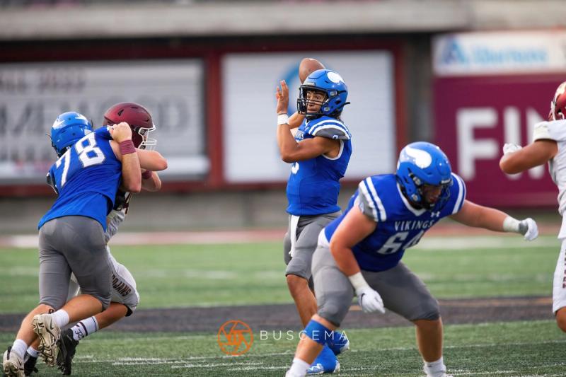 Coeur d'Alene Vikings Varsity Football vs Rigby at the University of Montana 8/19/22. photo 22
