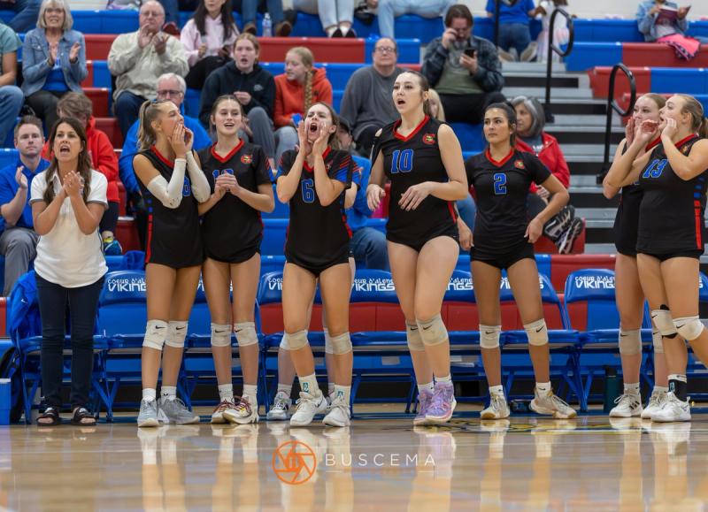 Coeur d'Alene Vikings vs Post Falls Trojans Girl's Volleyball 10/17/23 photo 22