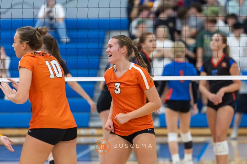 Coeur d'Alene Vikings vs Post Falls Trojans Girl's Volleyball 10/17/23 photo 16