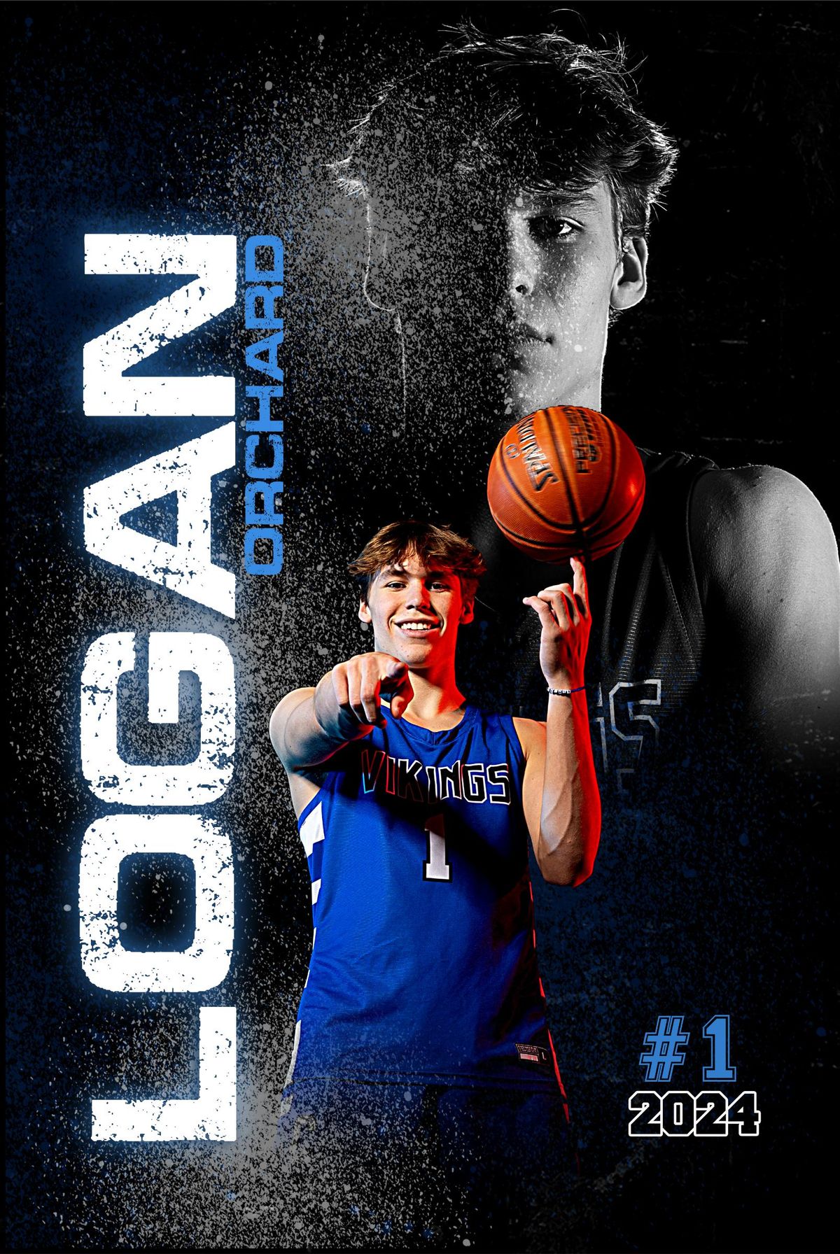 Coeur d'Alene Vikings basketball poster