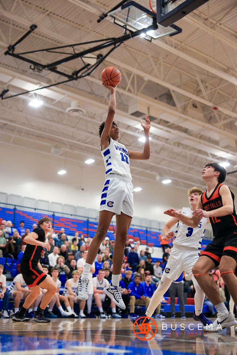 Post Falls @ Coeur d'Alene Boy's Basketball photo 29