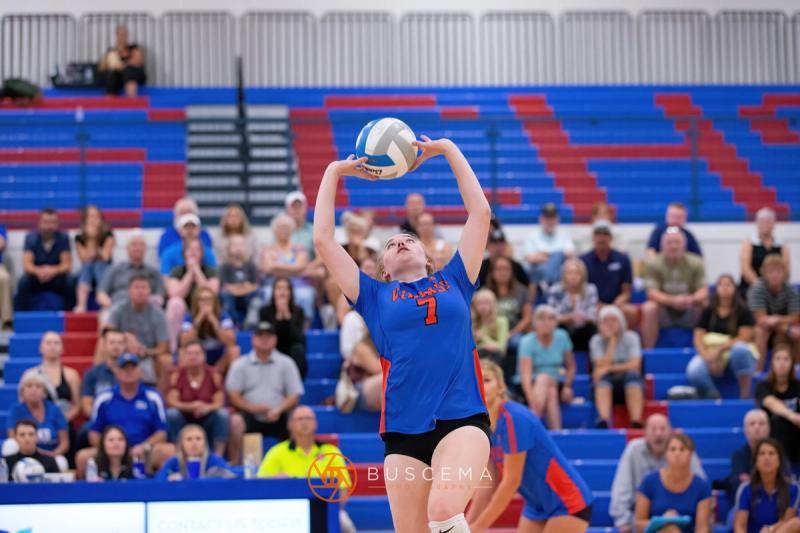 Coeur d'Alene Vikings Varsity Volleyball vs Post Falls Trojans 9/6/22 photo 9