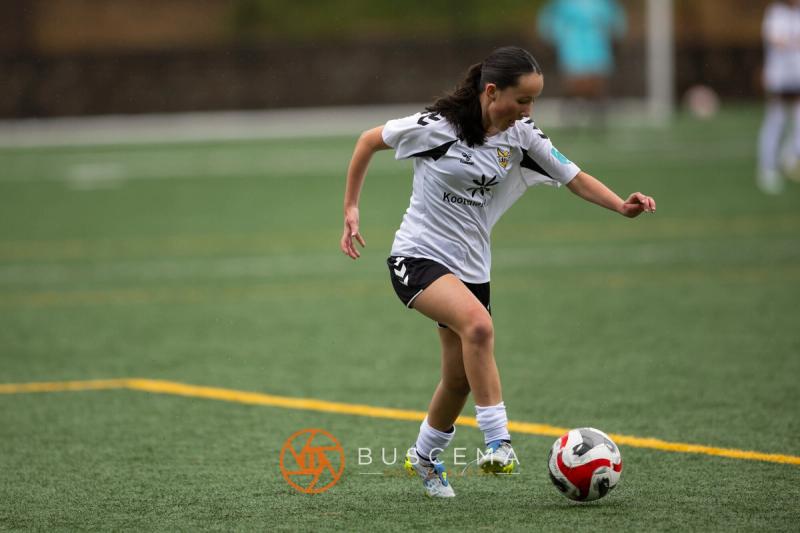 Sting 13-14G Academy player shooting against Sound FC