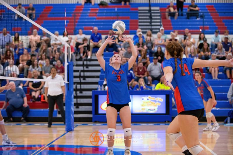 Coeur d'Alene Vikings Varsity Volleyball vs Post Falls Trojans 9/6/22 photo 16