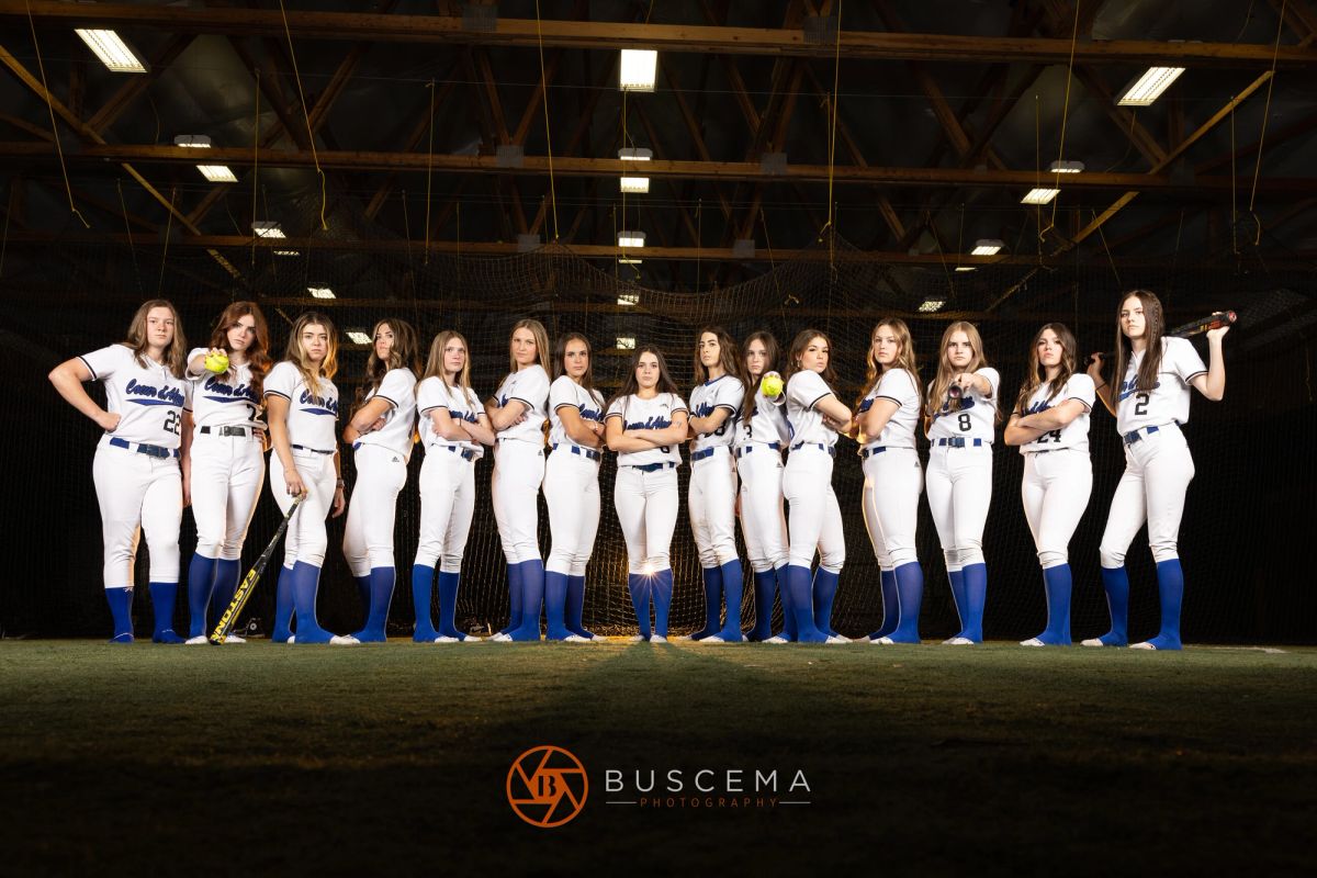 Softball group photo for high school sports media day