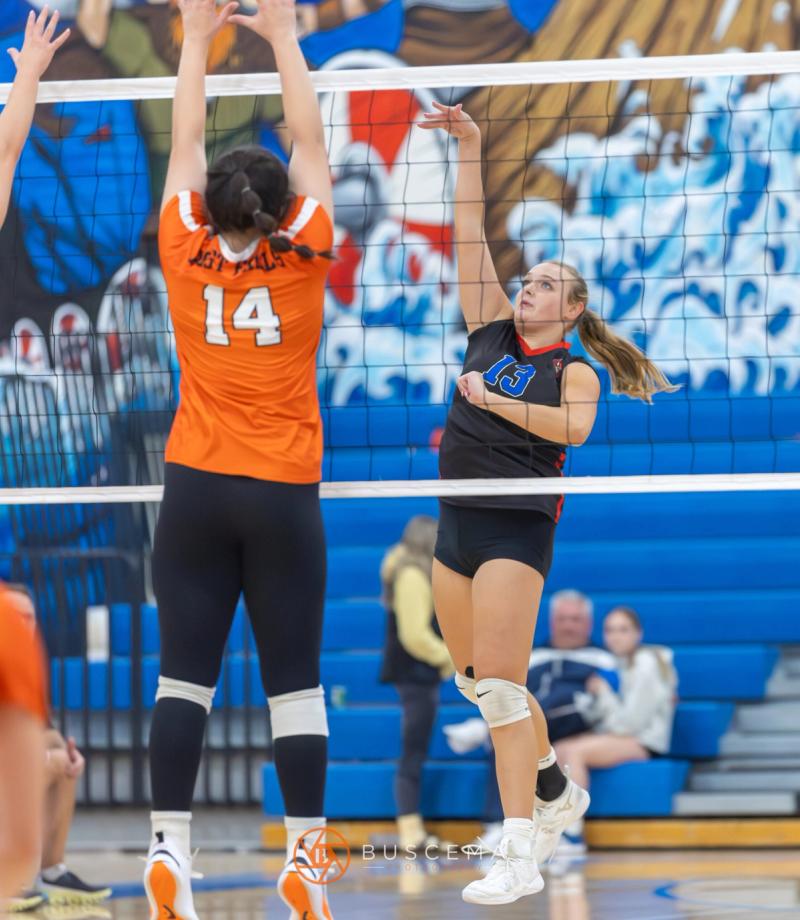 Coeur d'Alene Vikings vs Post Falls Trojans Girl's Volleyball 10/17/23 photo 10