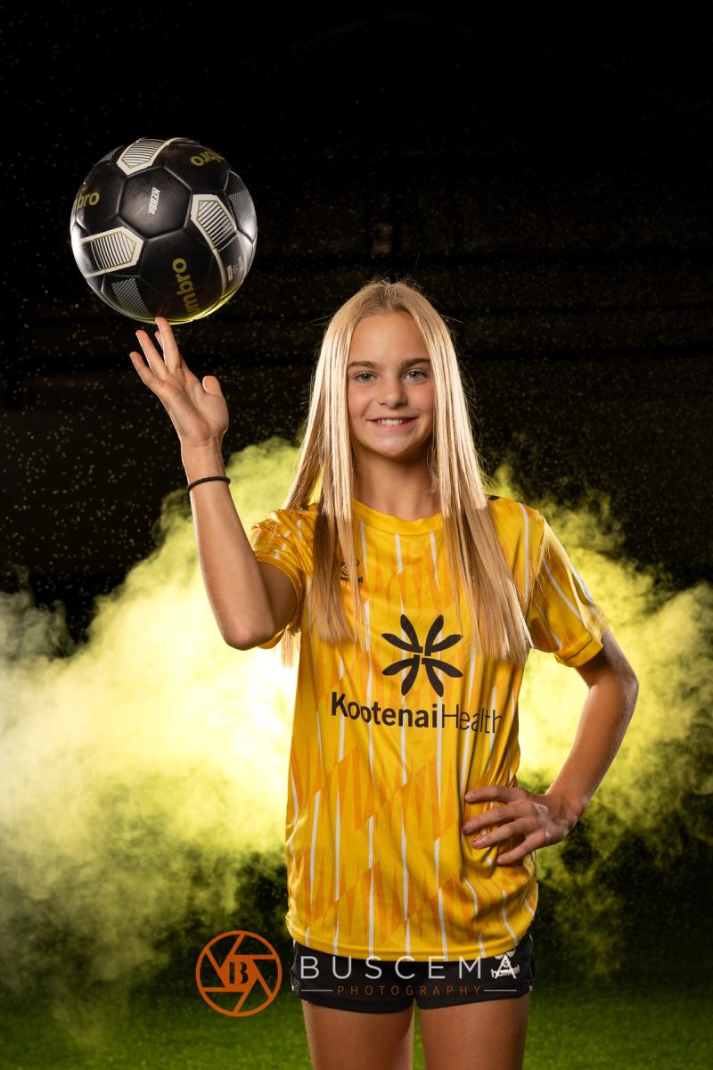 Sting 13G Academy player spinning a ball on her finger